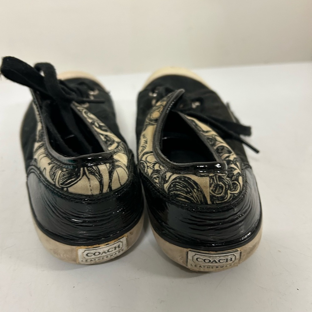 Throwback COACH Black and cream Patterned Sneakers